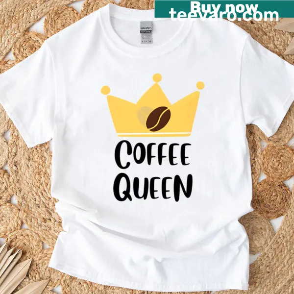 Elegant t-shirt design featuring a coffee cup with whimsical details
