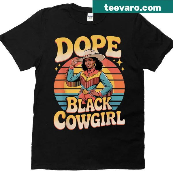 Typographic design celebrating black cowgirls on T-shirt