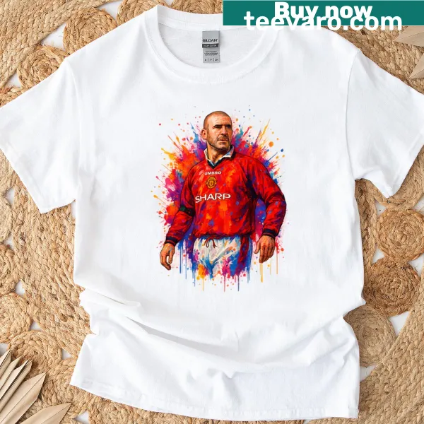 Splash art T-shirt featuring Eric Cantona