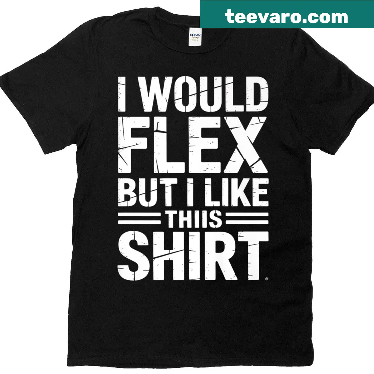 Funny gym T-shirt with sarcastic workout humor — on a men's t-shirt