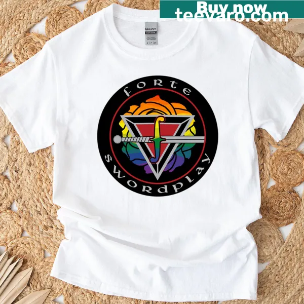 Stylized typography graphic of 'Forte' on t-shirt