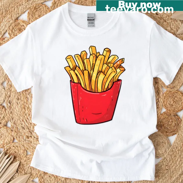 Illustrated graphic of French fries with humorous text