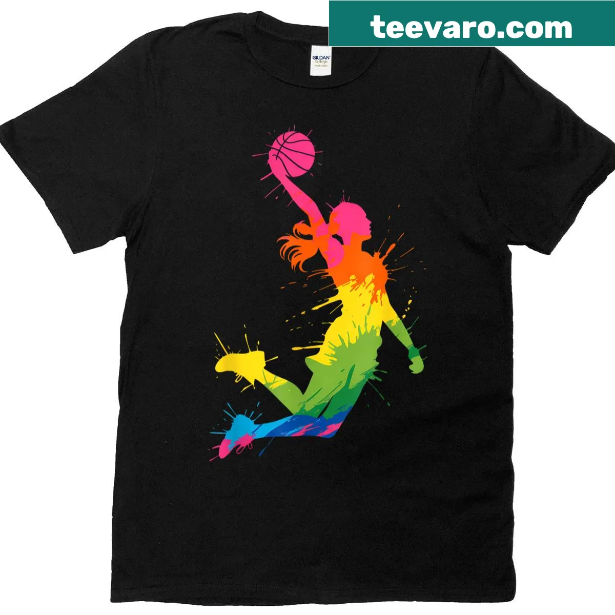 T-shirt with a humorous basketball-themed graphic for girls — on a men's t-shirt