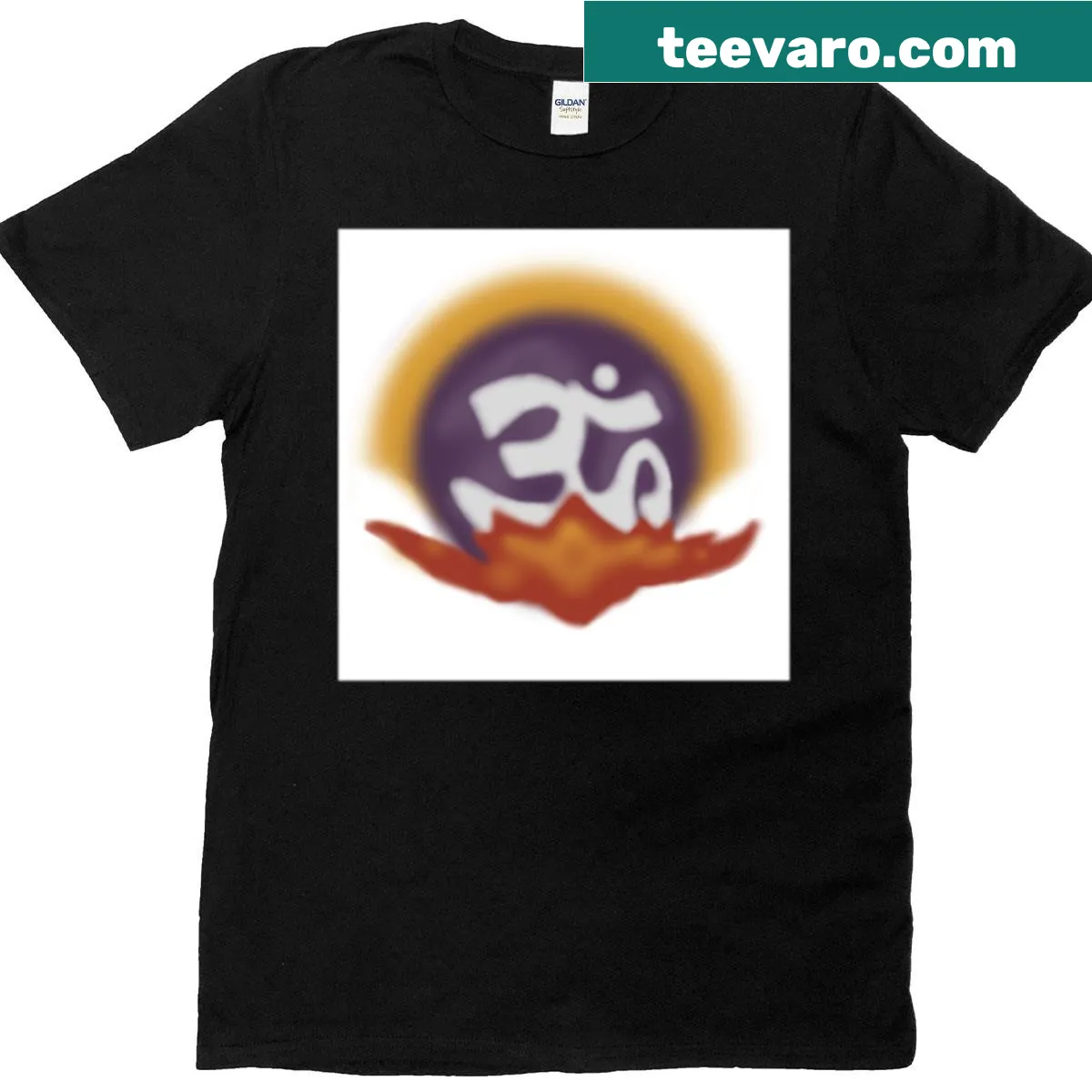 Ohm symbol design on George Harrison Dark Horse Tour T-shirt — on a men's t-shirt