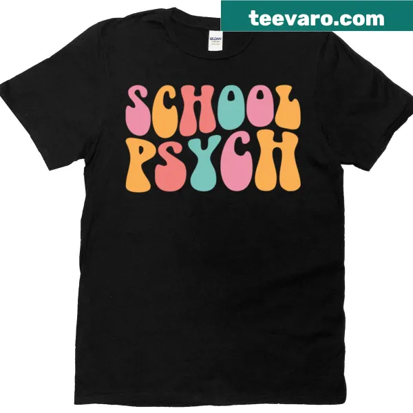 Typography design supporting school psychologists on a T-shirt