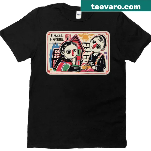 T-shirt featuring an illustration inspired by Hansel and Gretel fairy tale