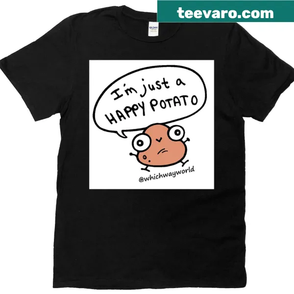 Funny potato-themed graphic T-shirt