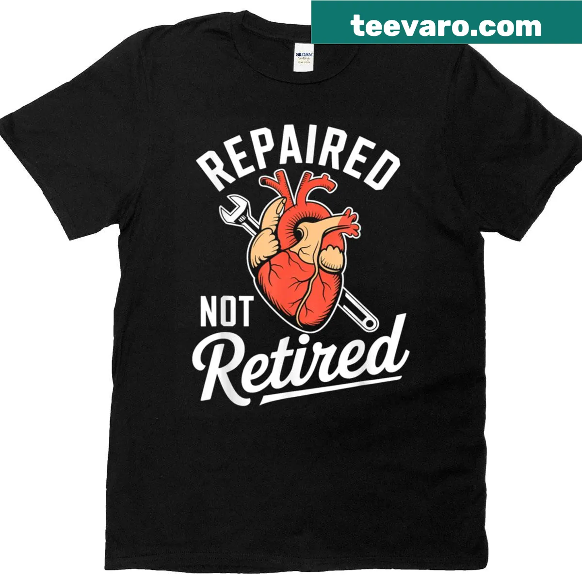 Heart surgery recovery T-shirt with Bypass Survivor text — on a men's t-shirt