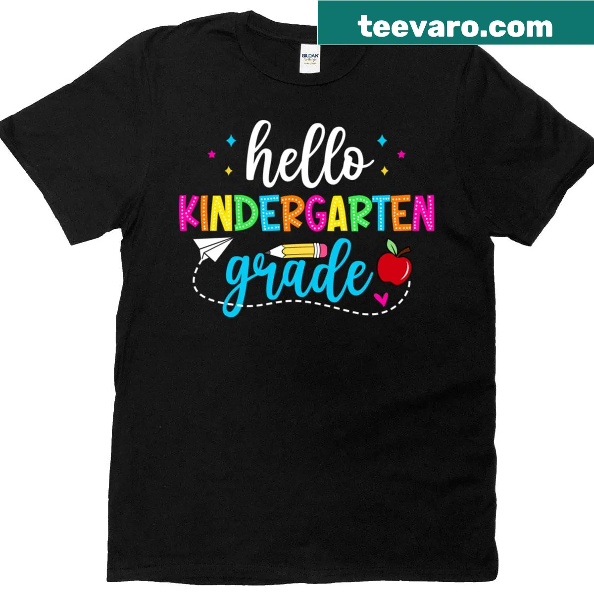 Kindergarten teacher T-shirt with 'Hello Kindergarten' greeting — on a men's t-shirt
