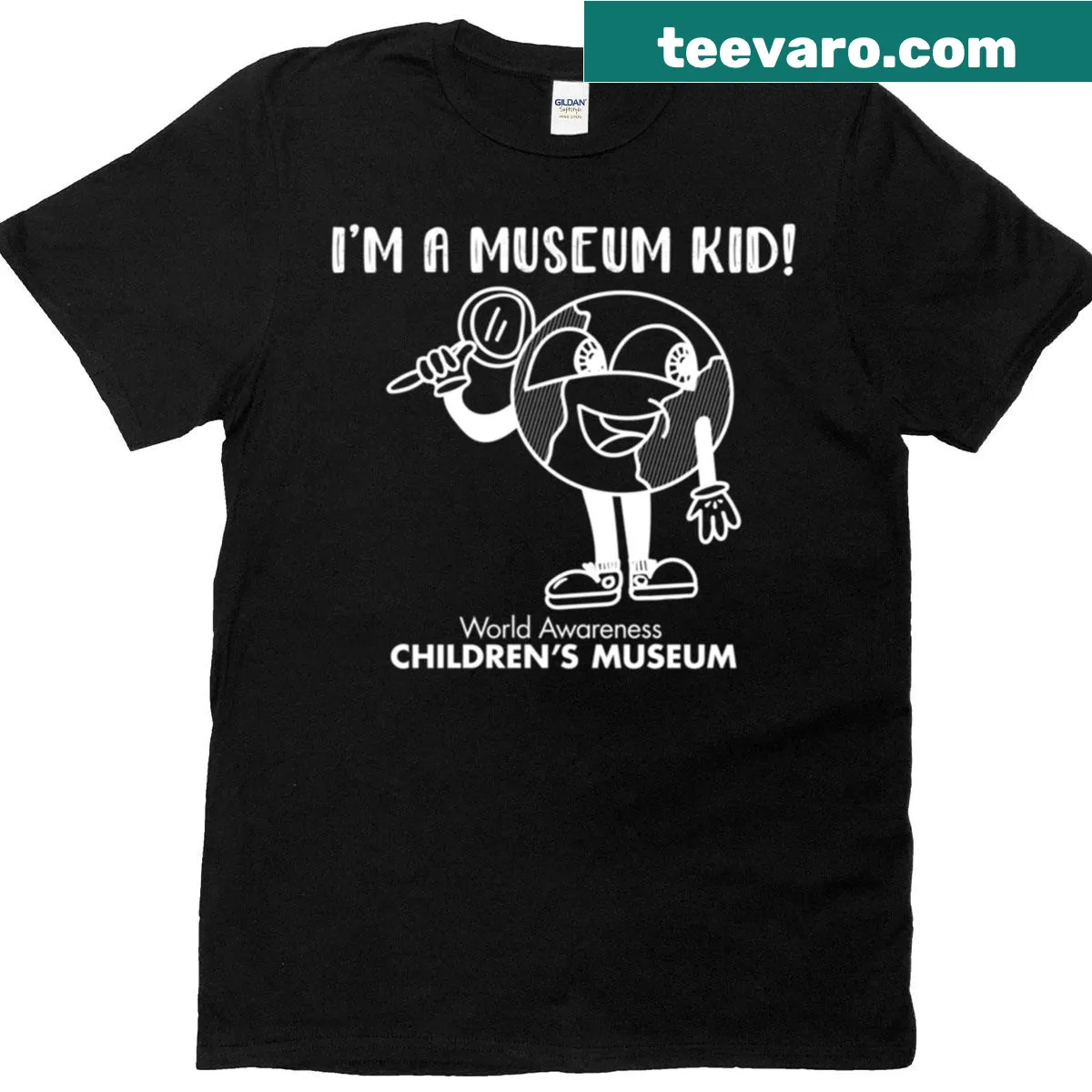 T-shirt for kids with the text 'I'm A Museum Kid' — on a men's t-shirt