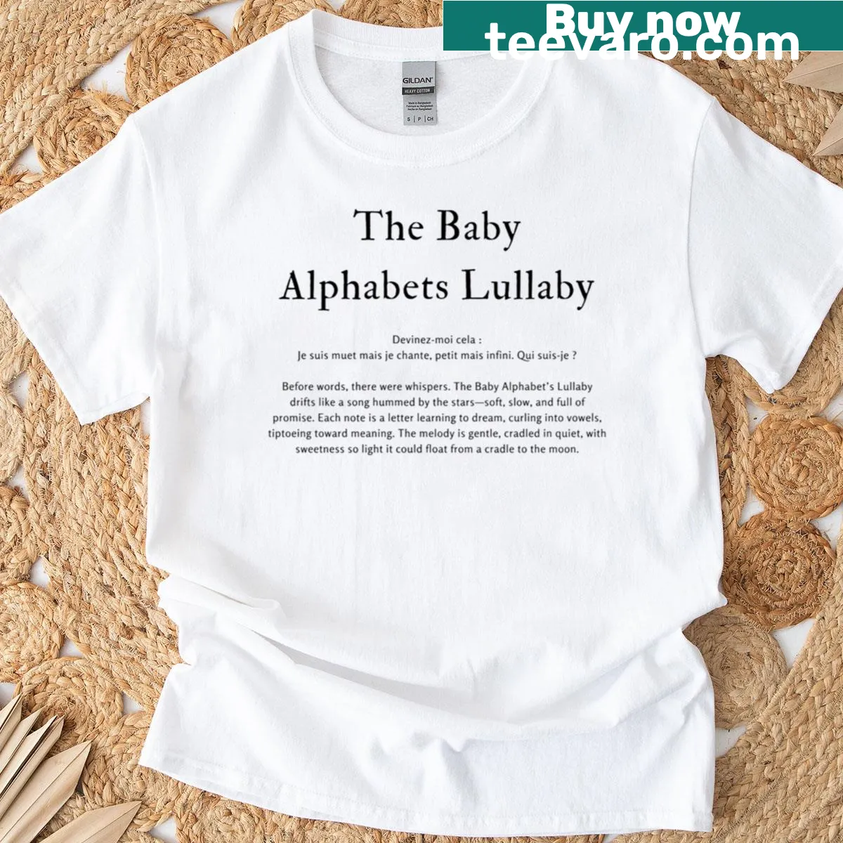 Inspirational quote t-shirt with elegant typography and a lyrical saying — on a men's t-shirt