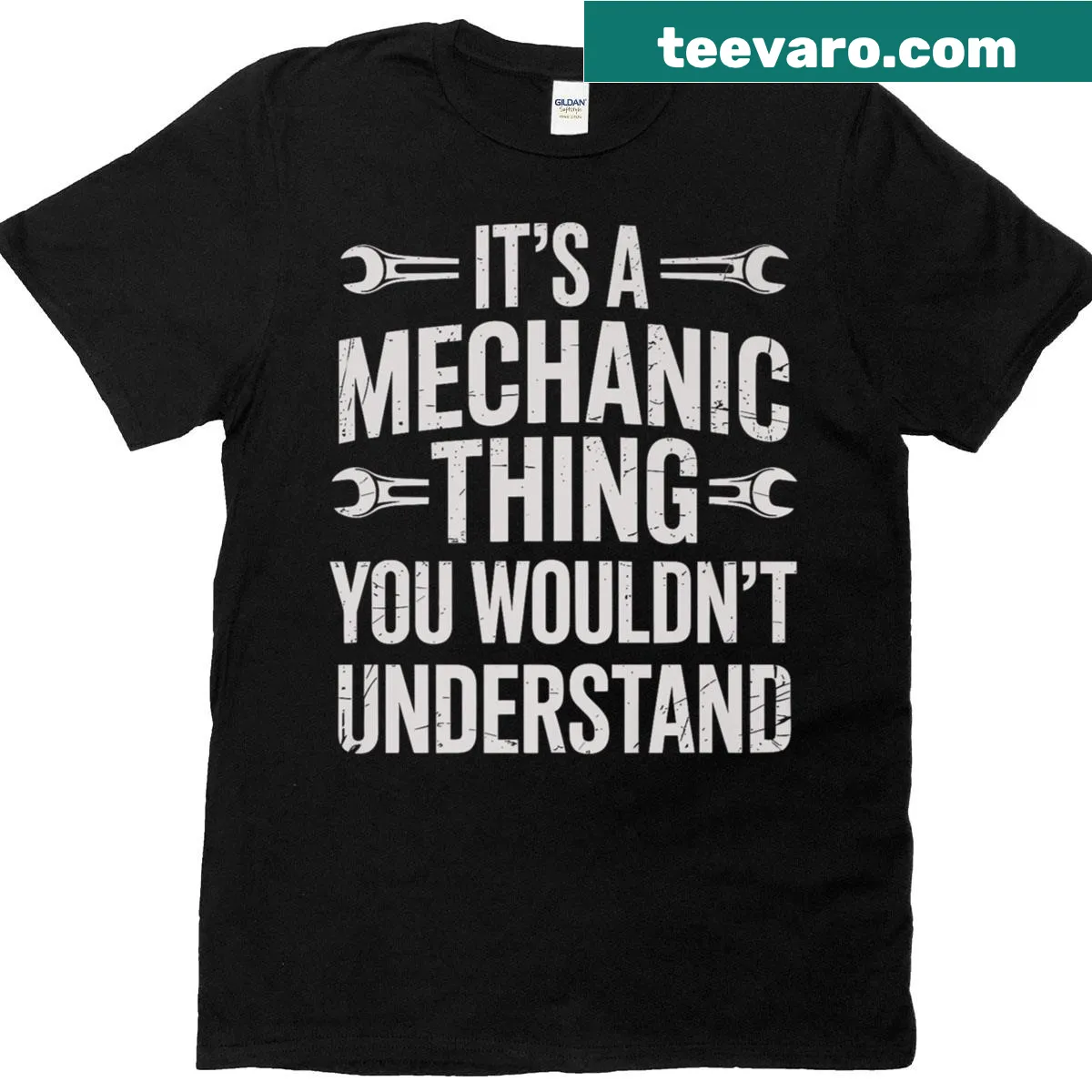 Mechanic-themed shirt with 'It's A Mechanic Thing' text — on a men's t-shirt