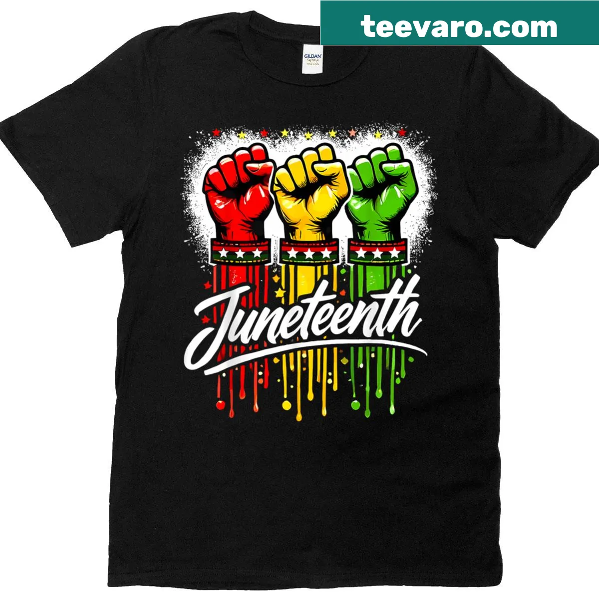 Juneteenth Freedom Day T-shirt for all ages — on a men's t-shirt