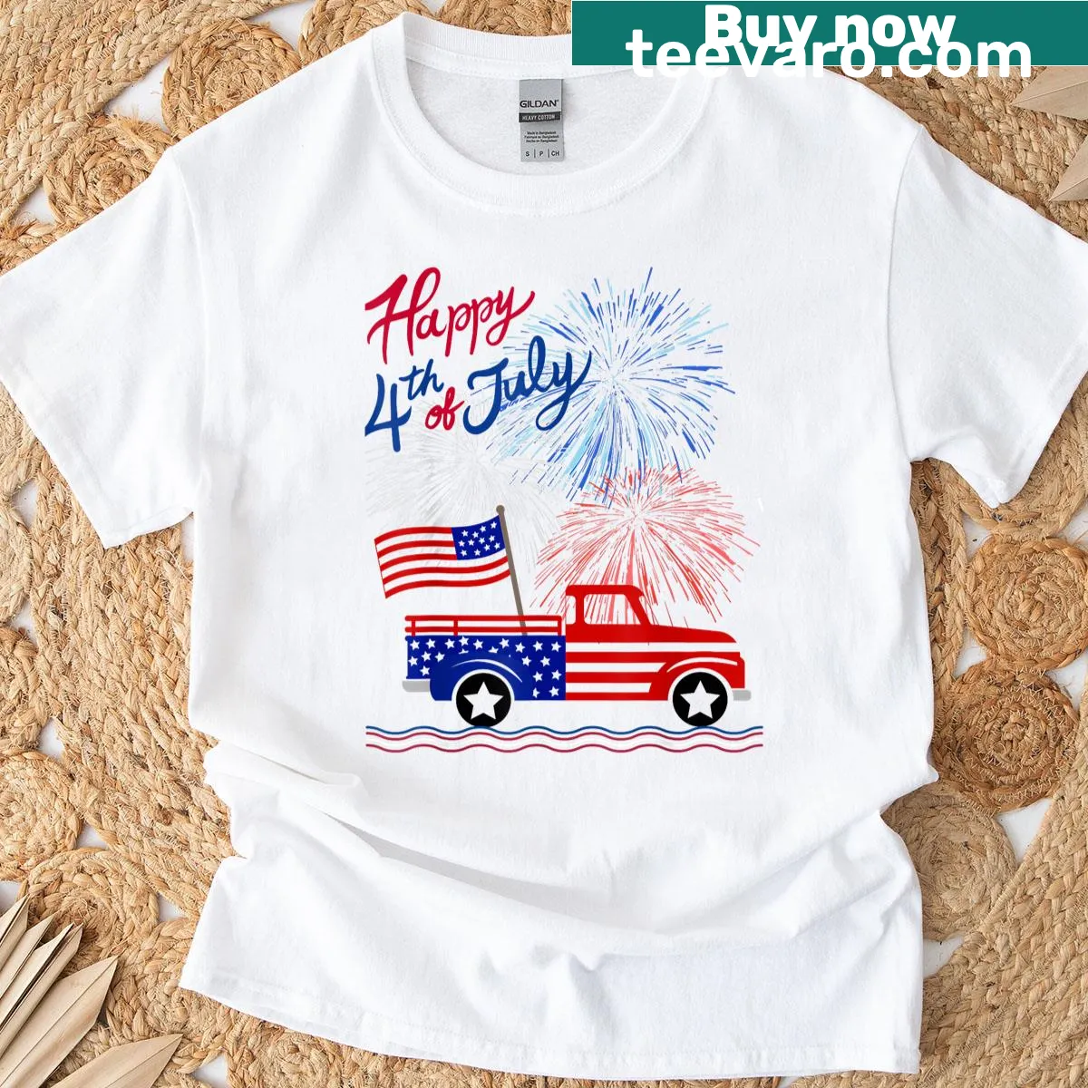 Children's t-shirt for July 4th celebrations with a playful phrase. — on a men's t-shirt