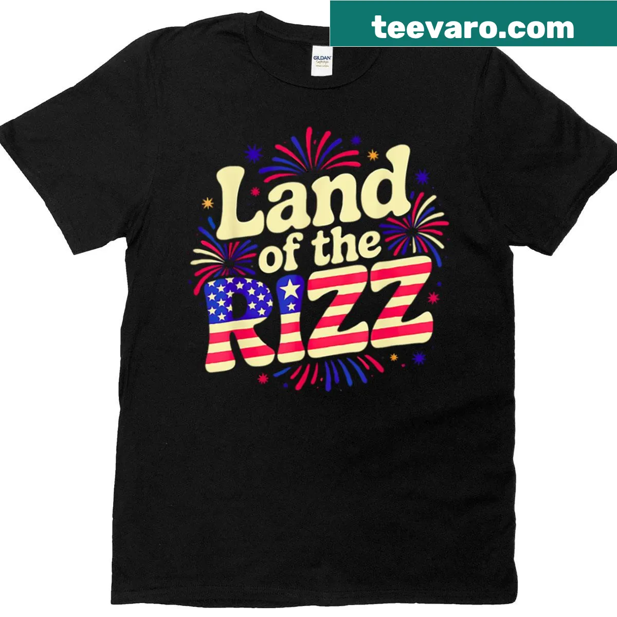 Humorous patriotic text on 4th of July T-shirt — on a men's t-shirt