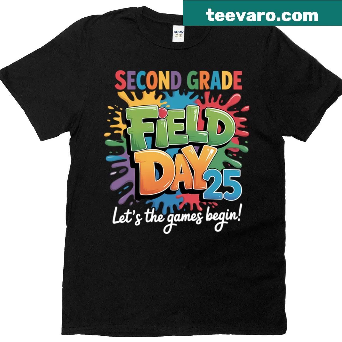 T-shirt with the phrase Let The Games Begin for field day activities — on a men's t-shirt