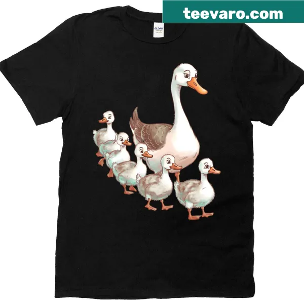 T-shirt featuring a whimsical graphic with the phrase Life Is Better With Geese