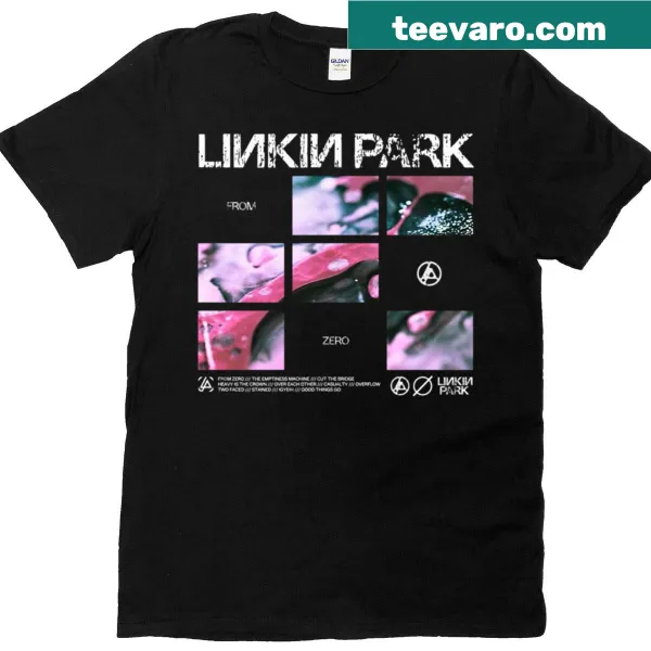 T-shirt with the text 'Linkin Park From Zero' in clean typography.