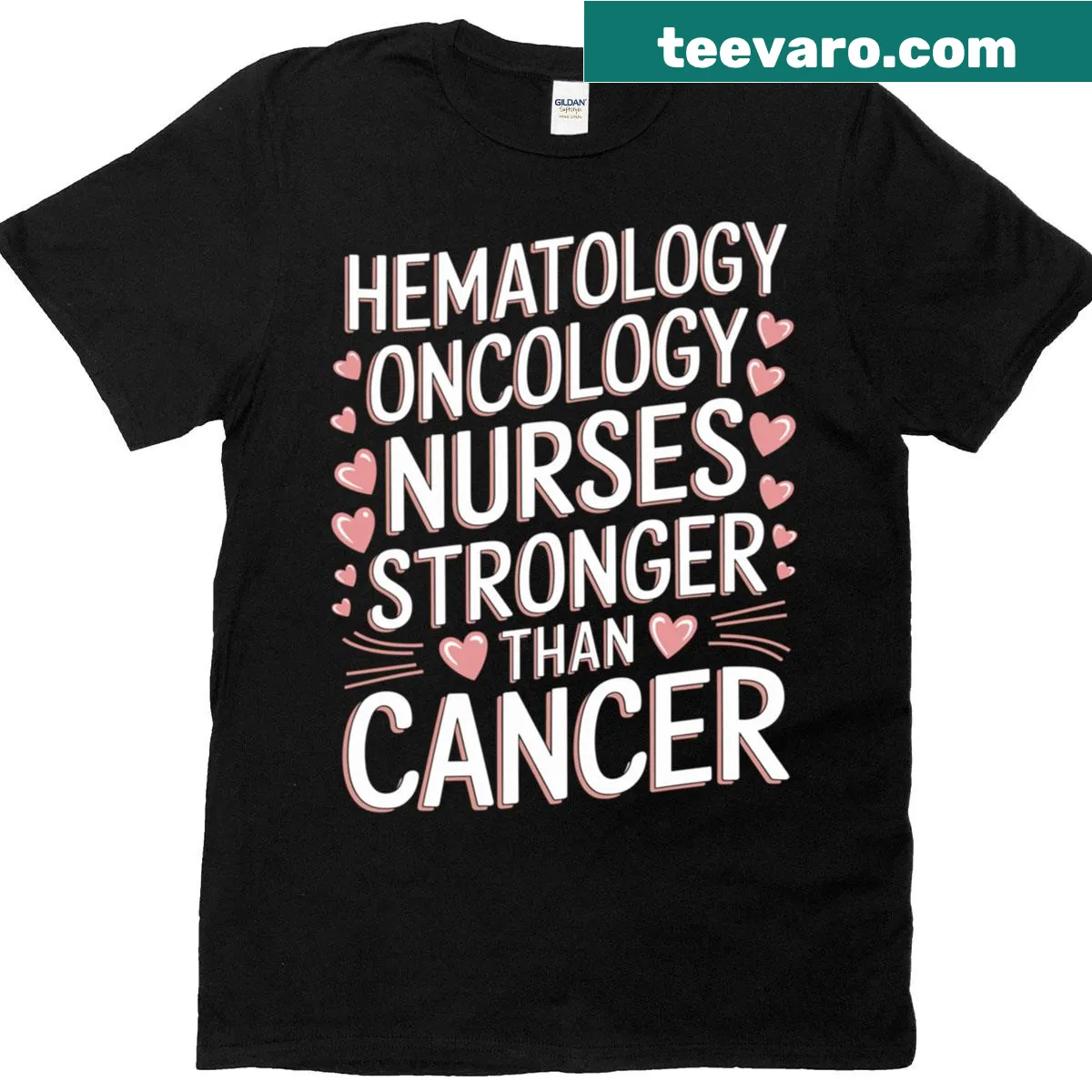 Hematology and oncology nurse t-shirt design — on a men's t-shirt