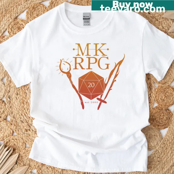Vintage RPG-themed graphic on a t-shirt