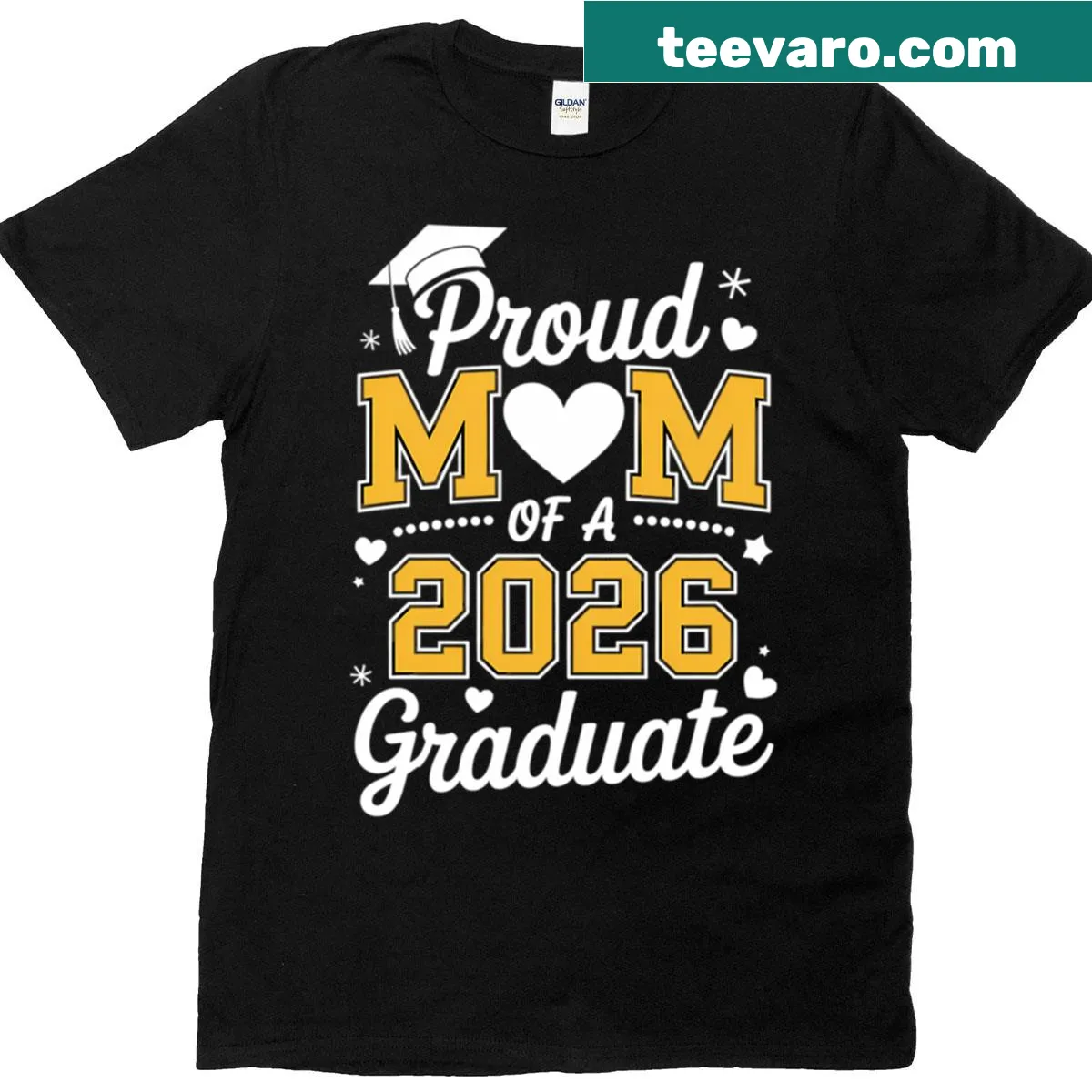 Proud Mom of a Class of 2026 graduation t-shirt — on a men's t-shirt