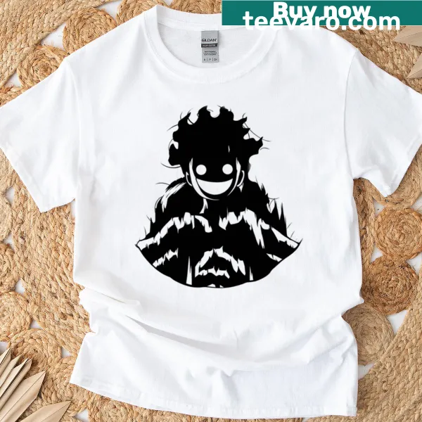 Cartoon t-shirt featuring Monkey D. Luffy in a dynamic pose