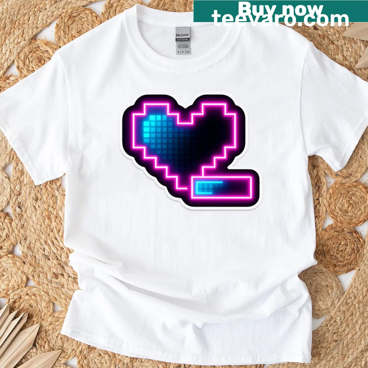 Neon typography T-shirt with the phrase 'Life Bar' in bold letters — on a men's t-shirt
