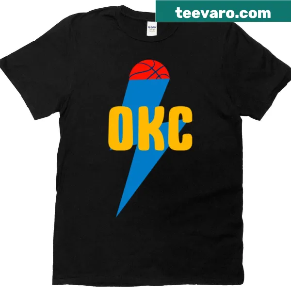 Illustrative Okc Basketball t-shirt celebrating team spirit