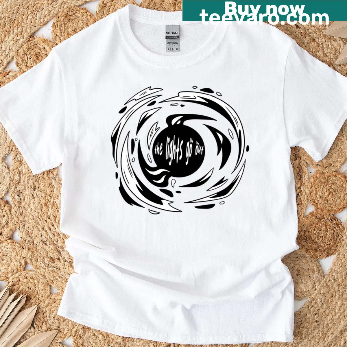 Inspirational typography design on a t-shirt about light and resilience — on a men's t-shirt