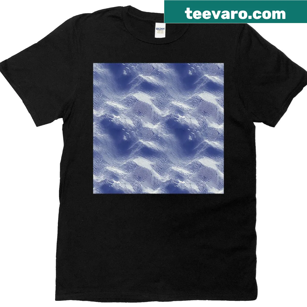 Abstract design with optical wave lines on a t-shirt — on a men's t-shirt