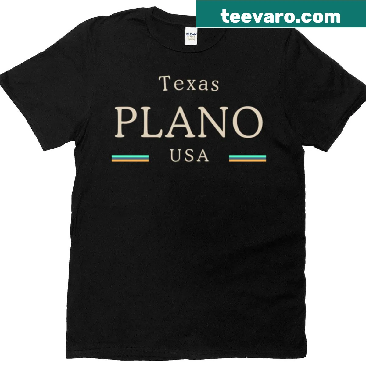 T-shirt displaying Plano, Texas heritage design. — on a men's t-shirt