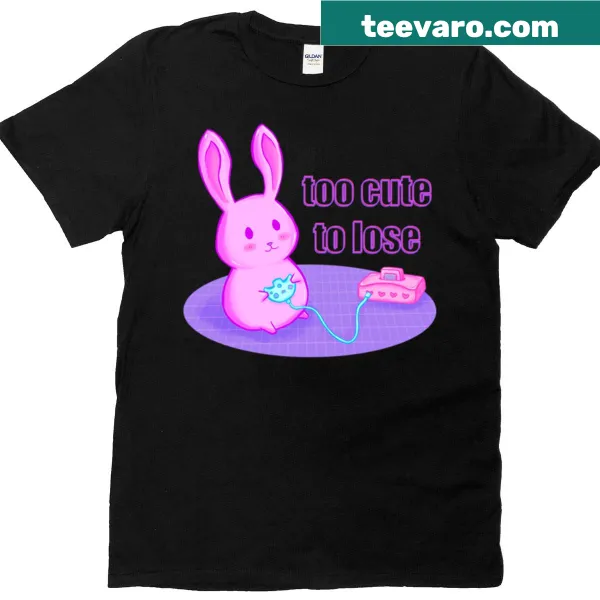Cartoon bunny graphic T-shirt for gamers