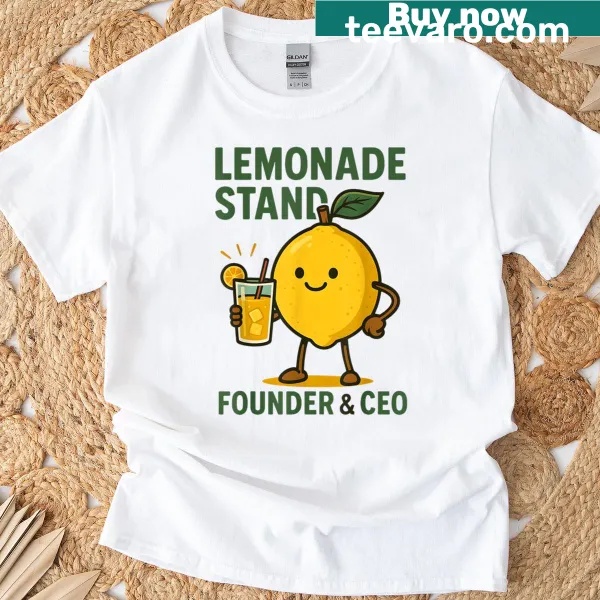 Retro lemonade stand CEO shirt for kids and adults