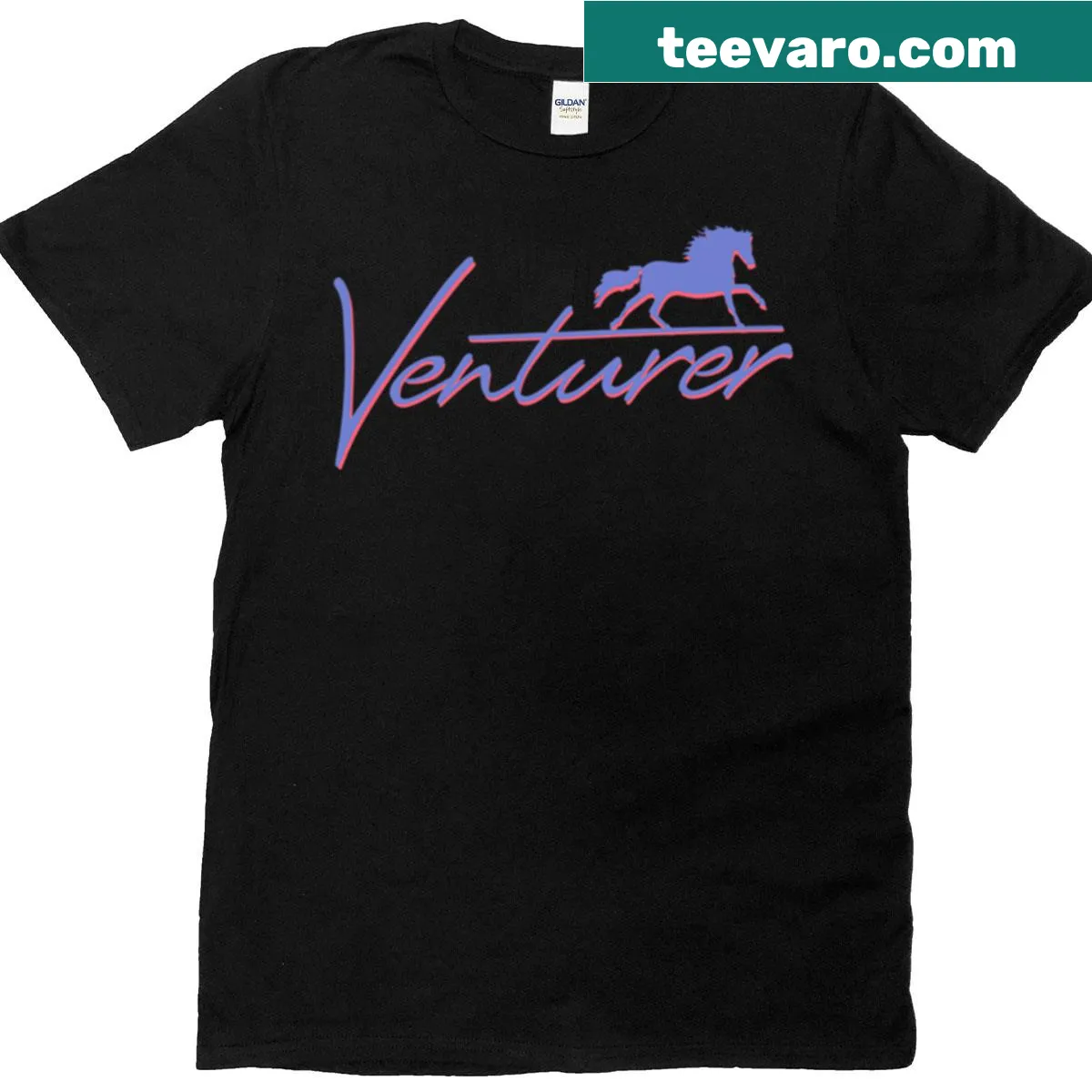 T-shirt featuring the Rivals TV series Venturer Rupert Campbell logo — on a men's t-shirt