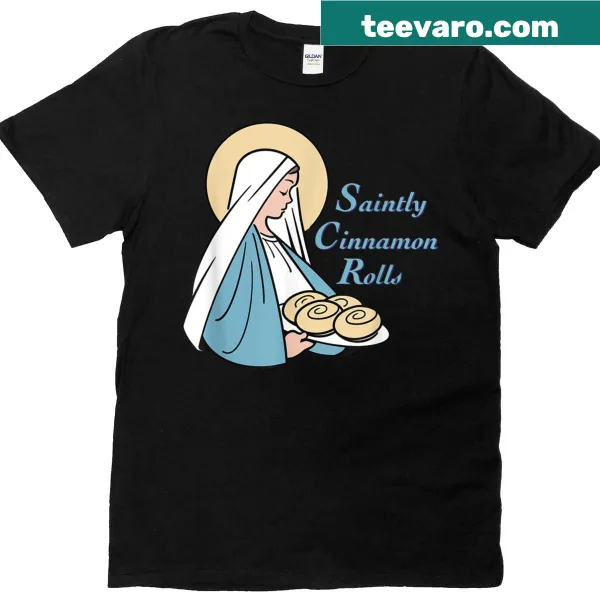 T-shirt featuring the Saintly Rolls brand logo in badge-emblem style.