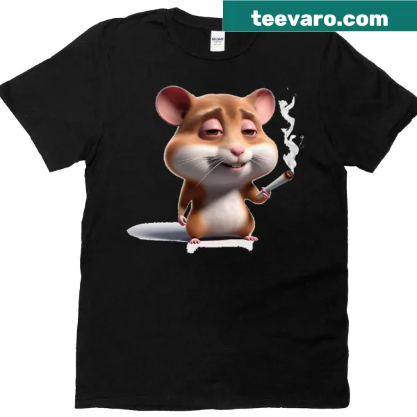 Cartoon hamster T-shirt with playful design.