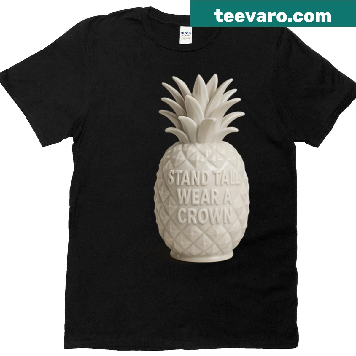 Cheerful T-shirt with a cartoon pineapple and an uplifting message. — on a men's t-shirt
