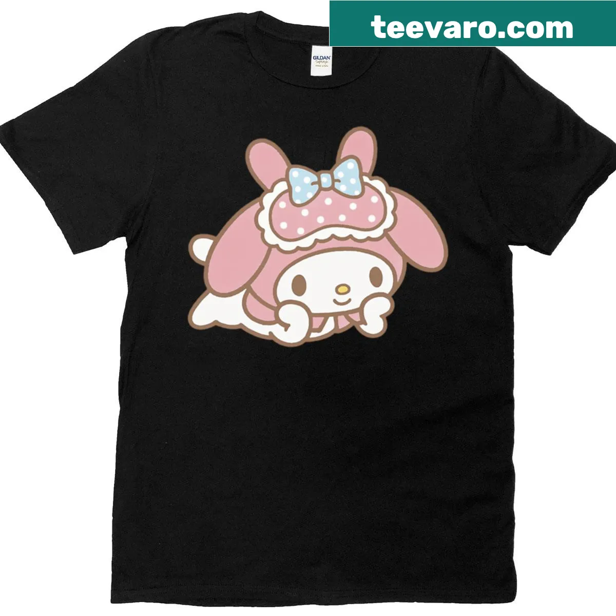 Illustration of My Melody character for sweet dreams t-shirt — on a men's t-shirt