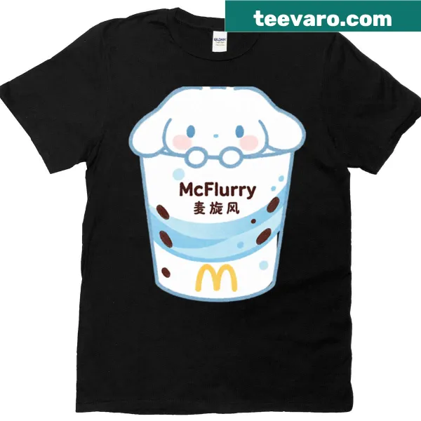 Cinnamoroll character with McFlurry treats in a playful design