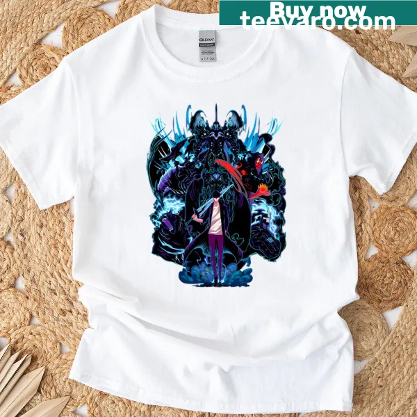 Illustrative T-shirt inspired by Sung Jinwoo from a popular series