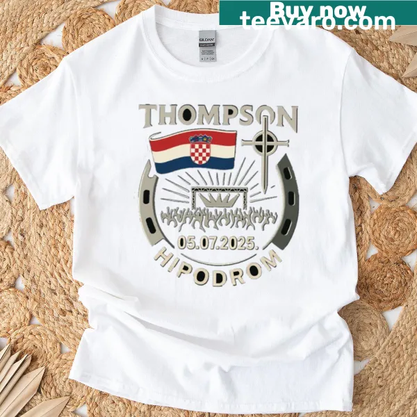 Vintage T-shirt featuring the iconic Thompson Hipodrom in Zagreb