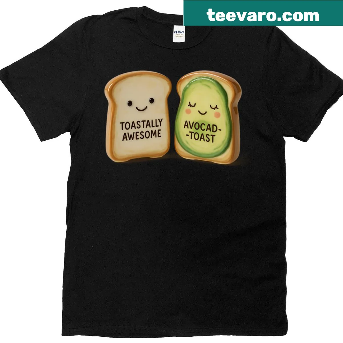 Funny breakfast T-shirt with 'Toastally Awesome' text — on a men's t-shirt