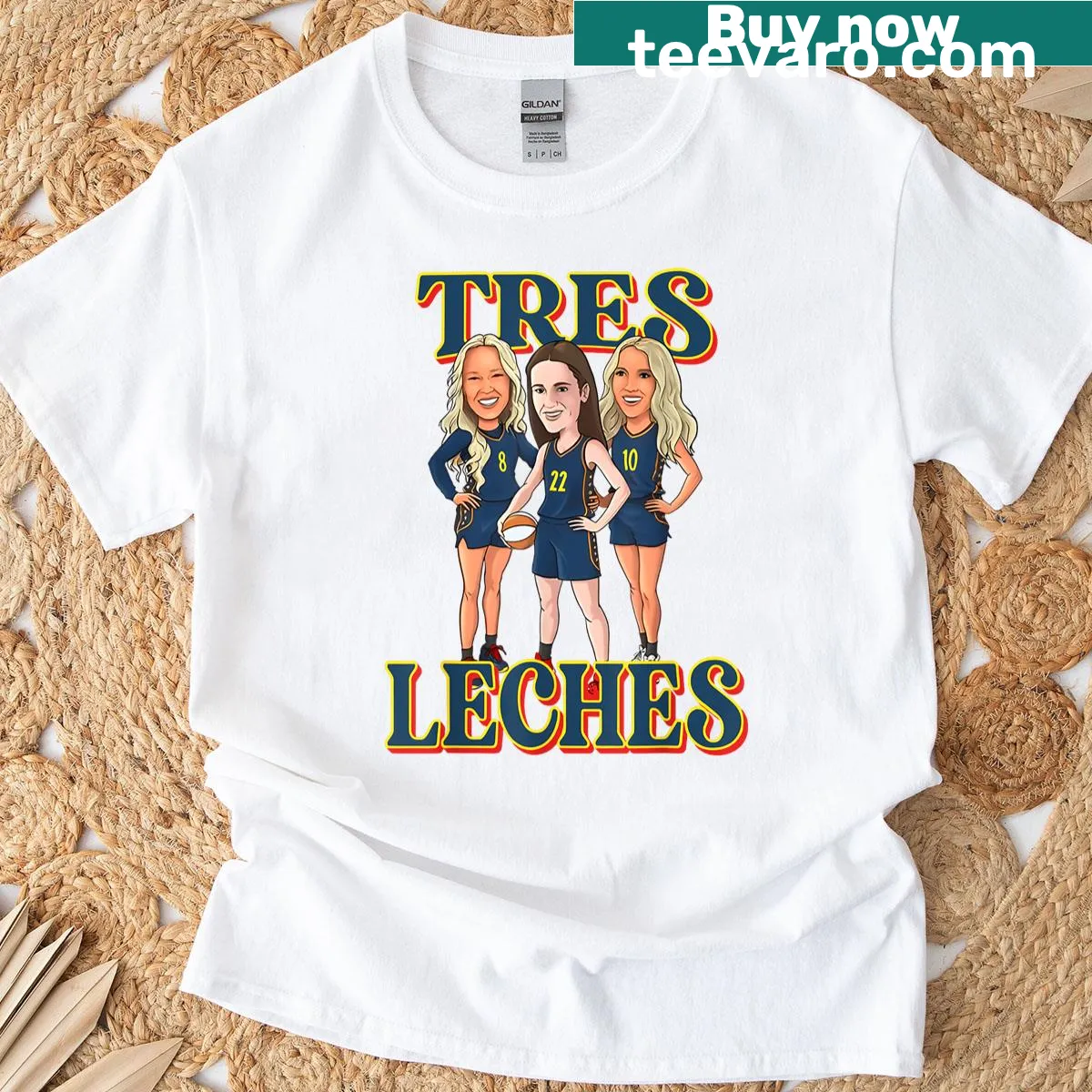 Funny graphic T-shirt combining basketball and tres leches — on a men's t-shirt