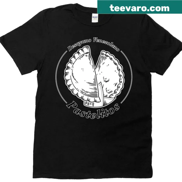 Charming graphic of Venezuelan pastries on t-shirt