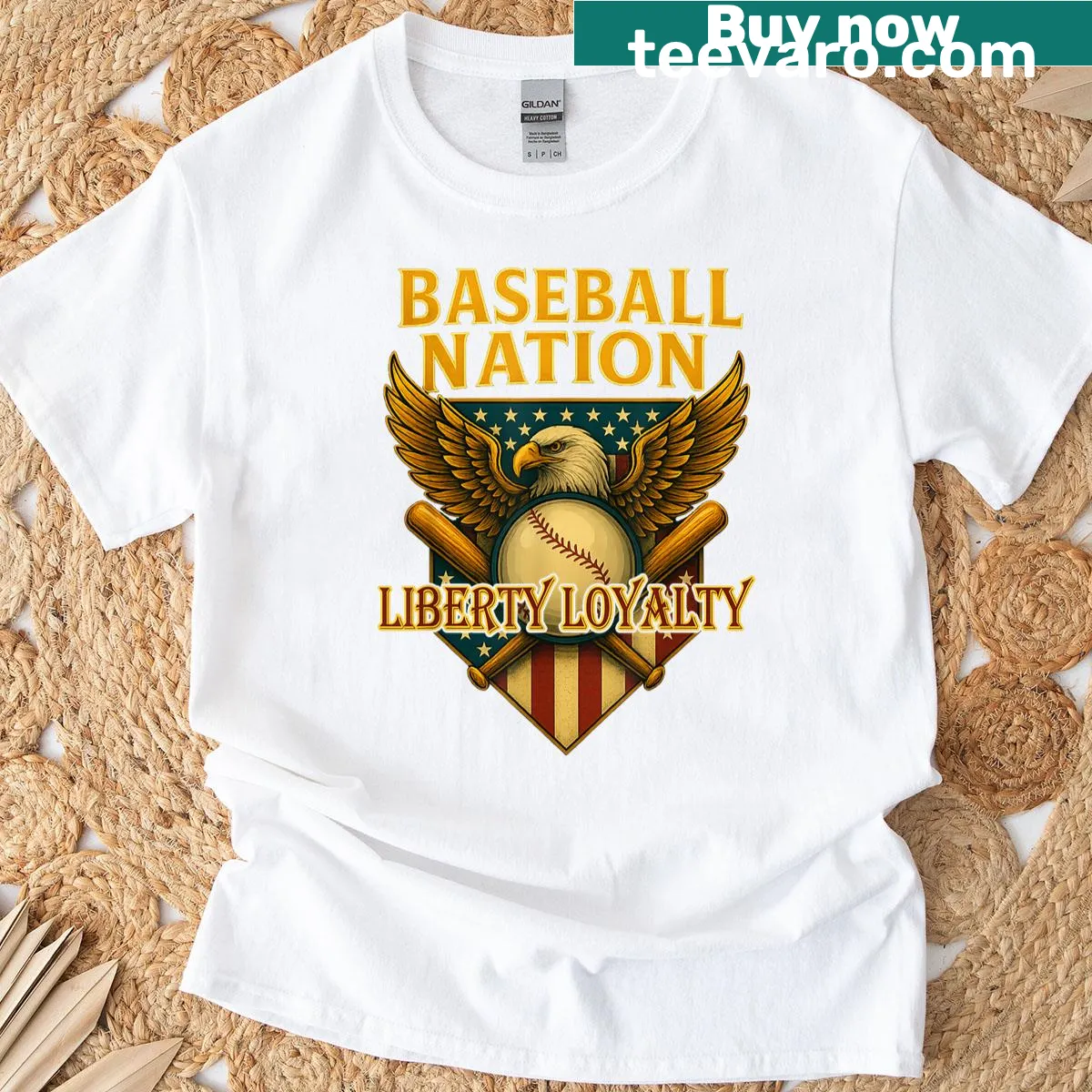 Vintage Baseball Tee featuring a classic baseball motif — on a men's t-shirt