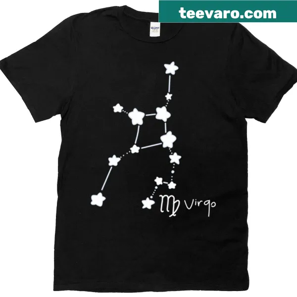 Elegant Virgo T-shirt with the word 'Virgo' in stylish typography
