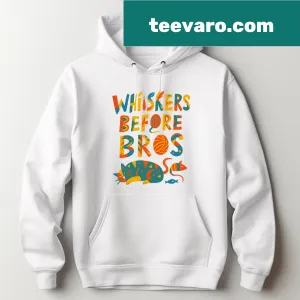 Whiskers Before Bros Abstract Cat Symbol Design T-shirt · Teevaro