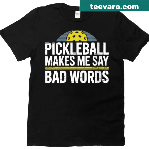 Funny pickleball T-shirt with bold text for women
