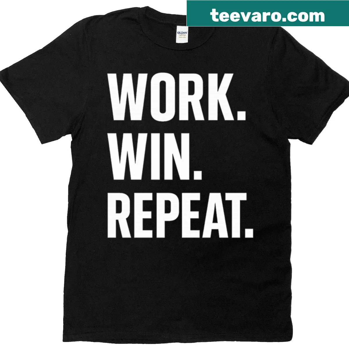 Minimalist motivational T-shirt with bold text for women — on a men's t-shirt