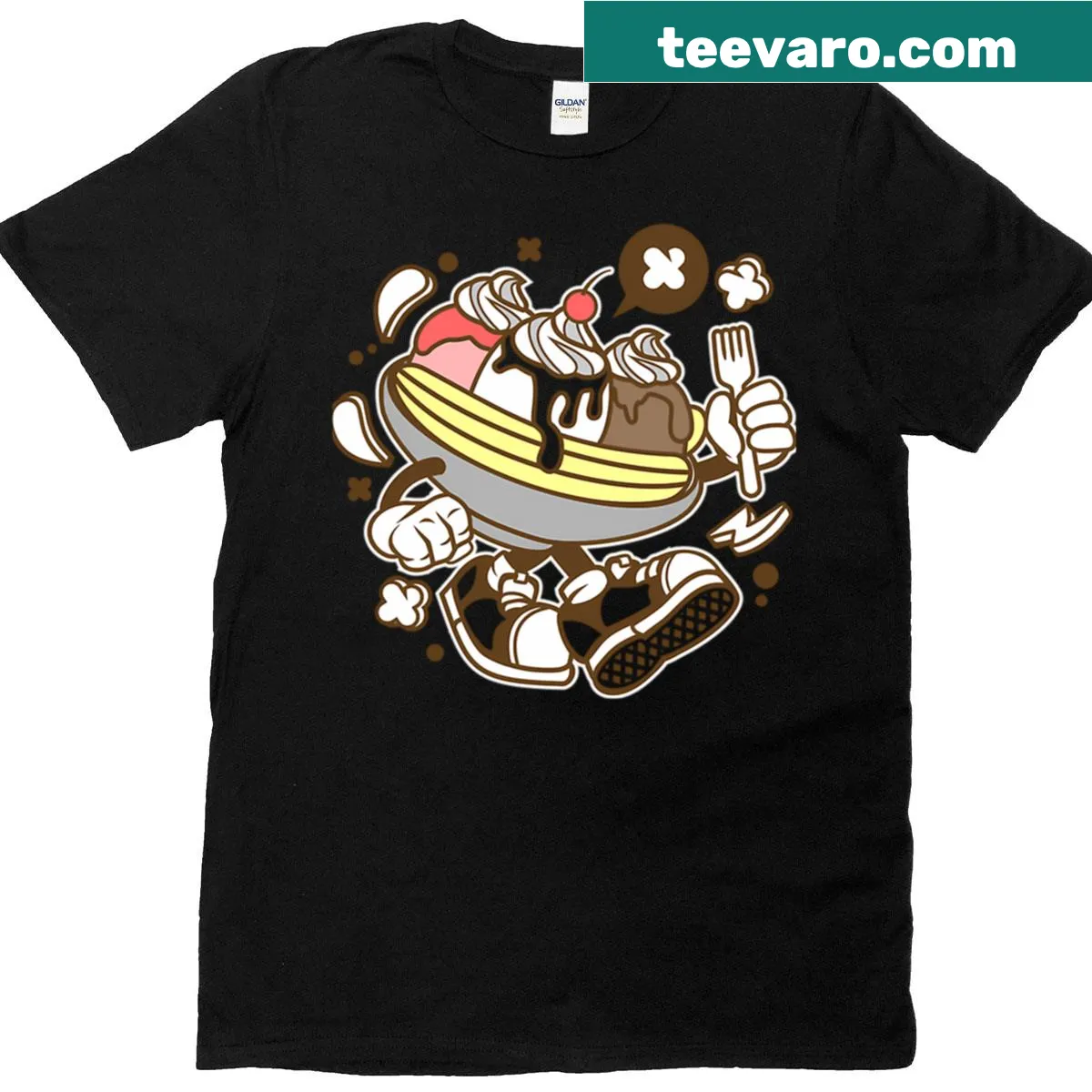 Cartoon logo T-shirt inspired by animated movies — on a men's t-shirt
